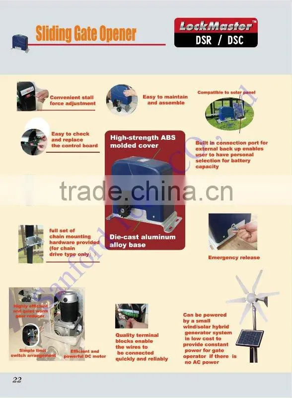 Sliding Gate Opener(DC System) 600KG/1000KG CE Approved
