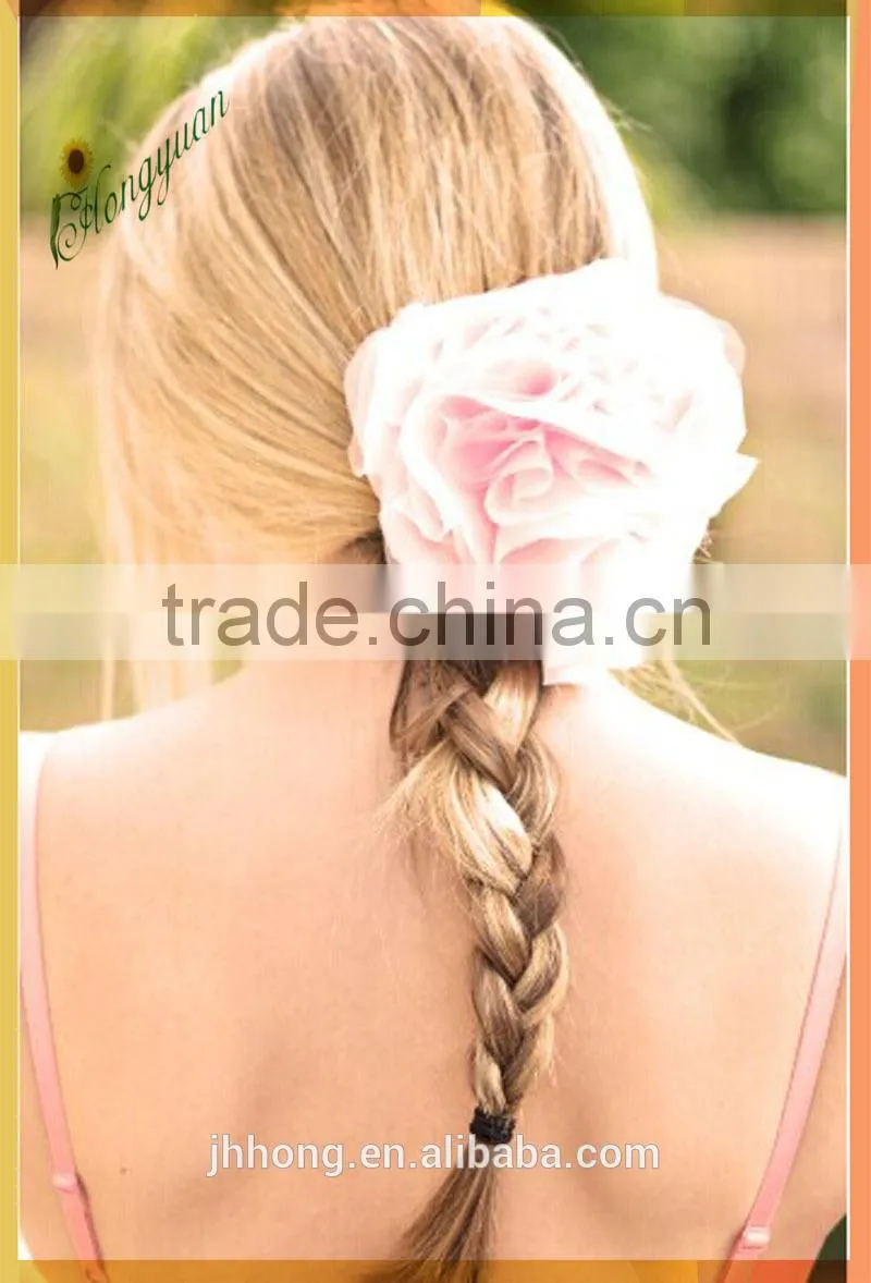 Artificial flower for hair Real touch rose decorations