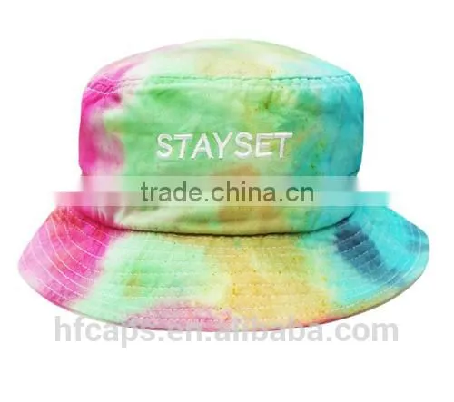 2014 Summer Cheap Wholesale Custom Tie Dye Bucket Hat