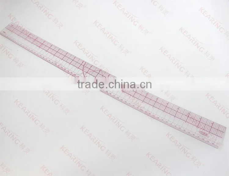 Kearing inch & metric scale 2'' * 24'' & 60cm PVC Quilting Straight Grading Ruler for Sewing Plastic Rulers# 8097