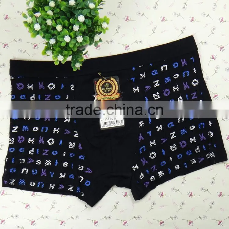 Cute printed letters men underwear boyshort wholesale bamboo fiber men boxer briefs boyshort