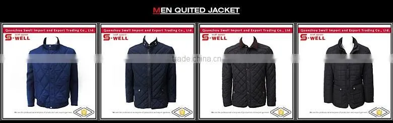 2017 Fashion jacket with hoody winter quilted man jacket stocklots
