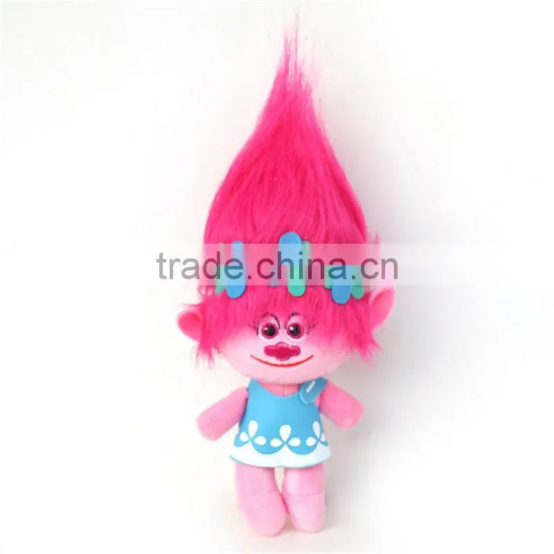 Top selling cute DreamWorks Magic Hair elf doll magical trolls Bobbi plush toy