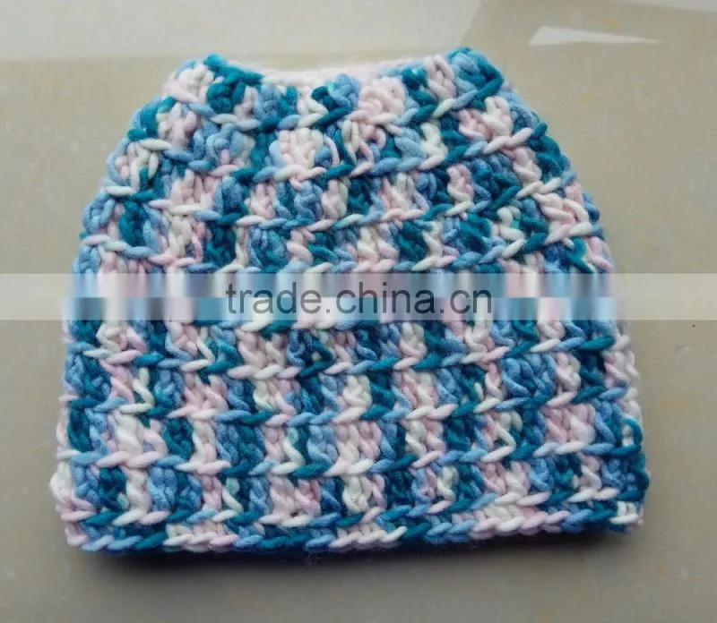 Blue And Pink Multi Color Women Sex Pom Dongguan Hat