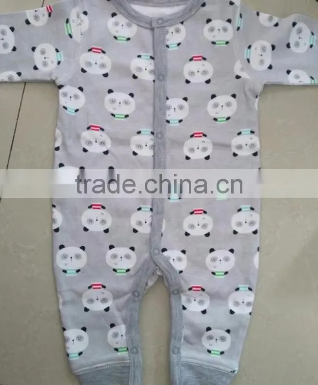 New Model Long Sleeve Organic Cotton Baby Rompers Wholesale Baby Clothes