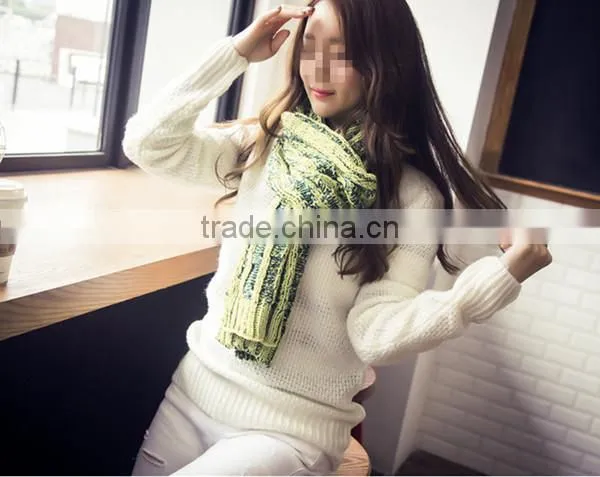 New style autumn and winter beautiful men and women acrylic couple scarfs korean style knitting scarf