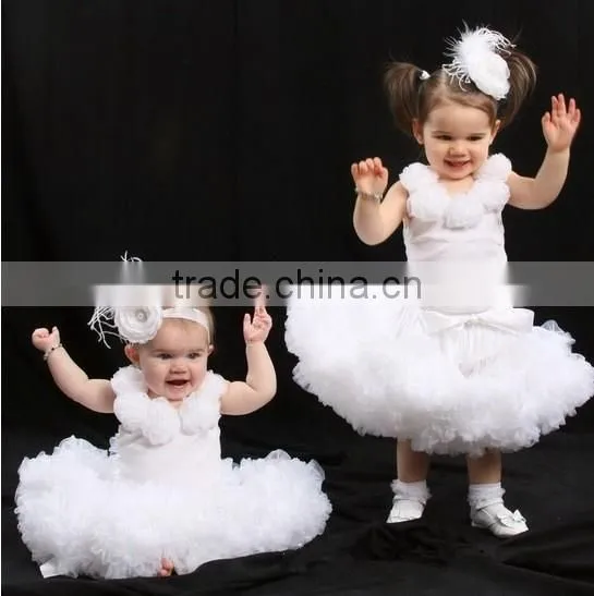 Adorable baby boutique clothing princess ballet tutu fluffy pettiskirt girls smcoked ruffle chiffon boutique skirt