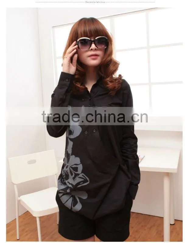 Chun xia new han edition fashion leisure cotton printing long-sleeved shirts
