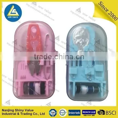 Transparent ABS material portable hand sewing Hand Sewing Use plastic box travel sewing kit