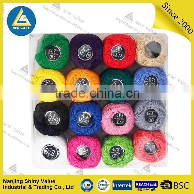 32s/2 wholesale colorful 100% Cotton cross stitch thread