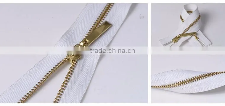 3# Close end brass Metal Zipper or Zips