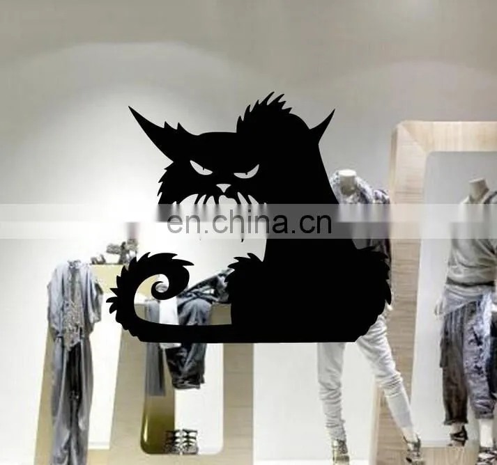 Halloween Theme Black Cat Window/Wall Sticker Halloween Decoration Home Decoration