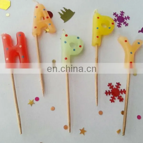 birthday cake candle letters