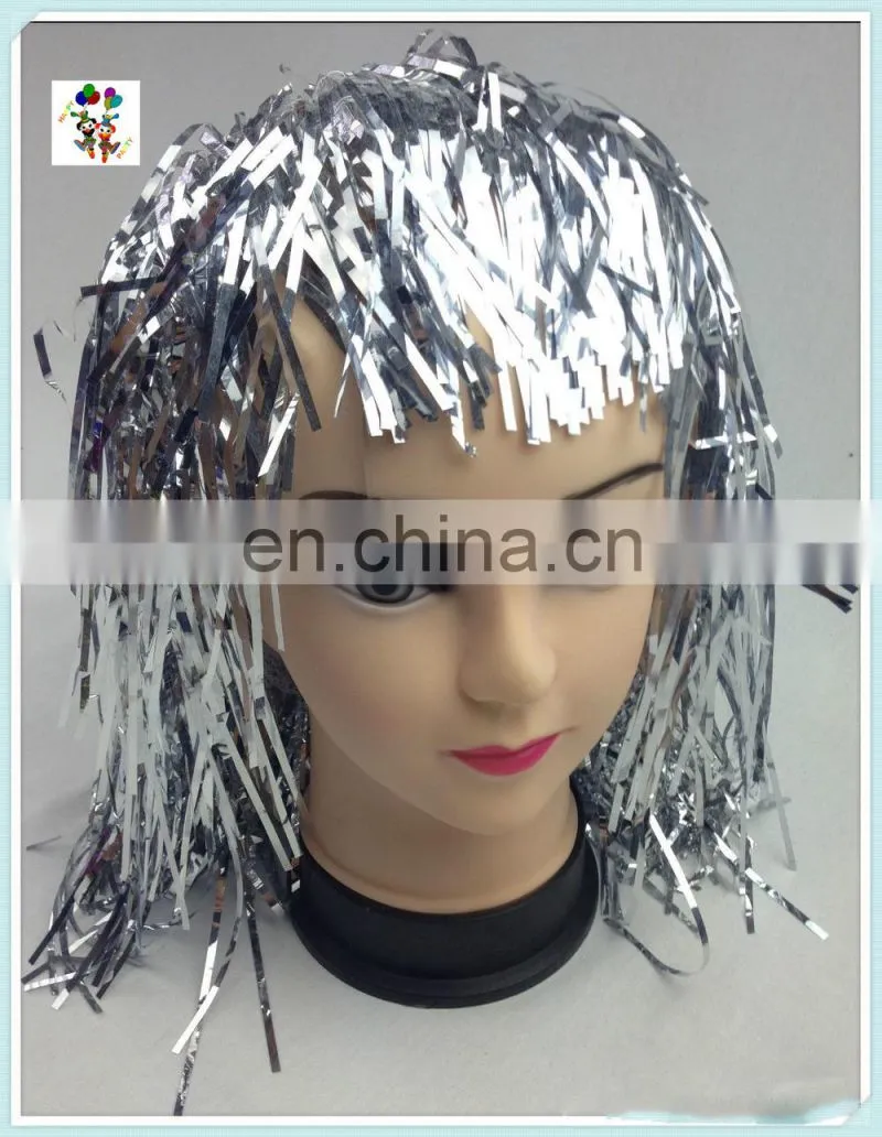 Cheap Colors Carnival Party Unisex Short Tinsel Wigs HPC-0023