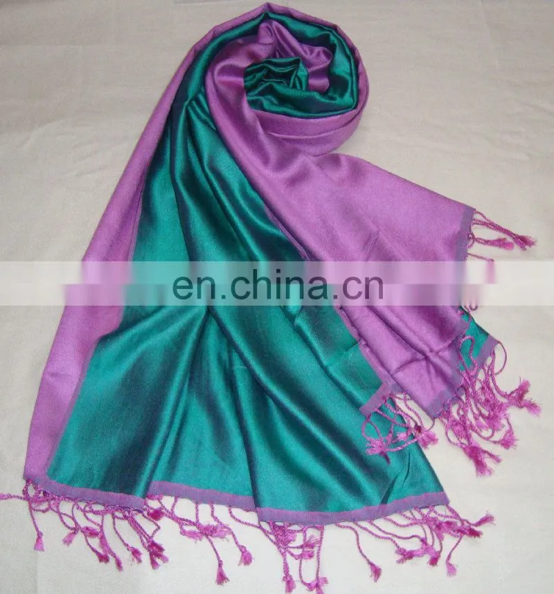 FINEST QUALITY 100% SILK REVERSIBLE SHAWL