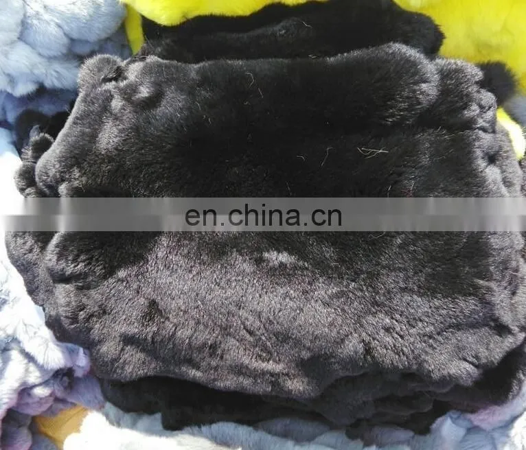 Factory wholesale raw or dyed color real rex rabbit fur pelts