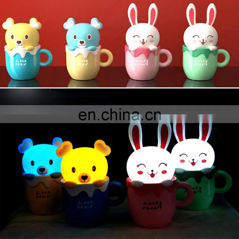 Hot sale USB rechargeable Cup Cartoon Table Lamp usb charger table lamp children table lamps
