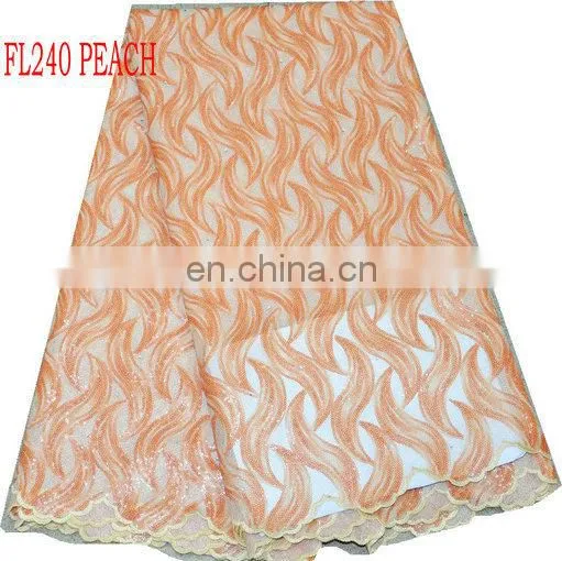 african french lace with sequins(FL210 red )