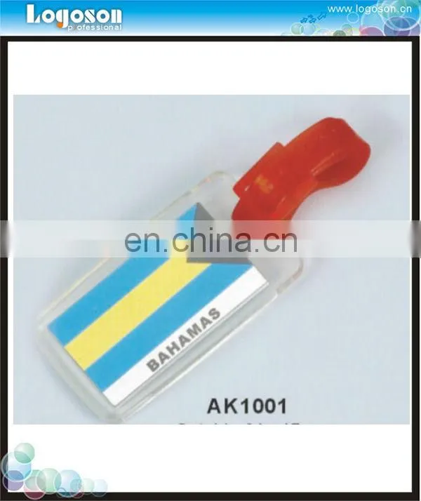 Personalized Bahamas nation flag luggage tag for promotional gifts