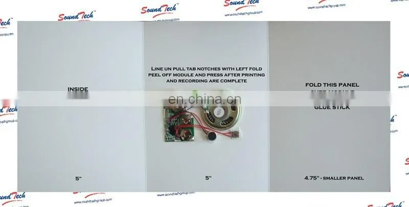 Logic IC type recordable sound chip for greeting card