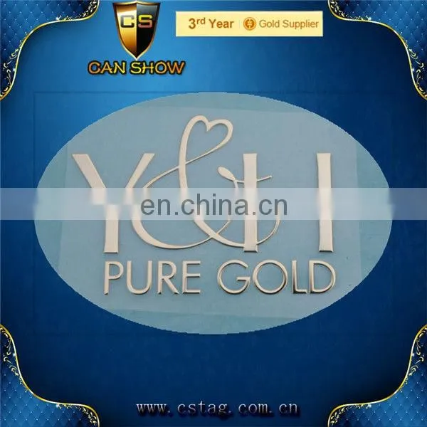 Customized Gilded Metal Car Sticker Gold Silver Black Red