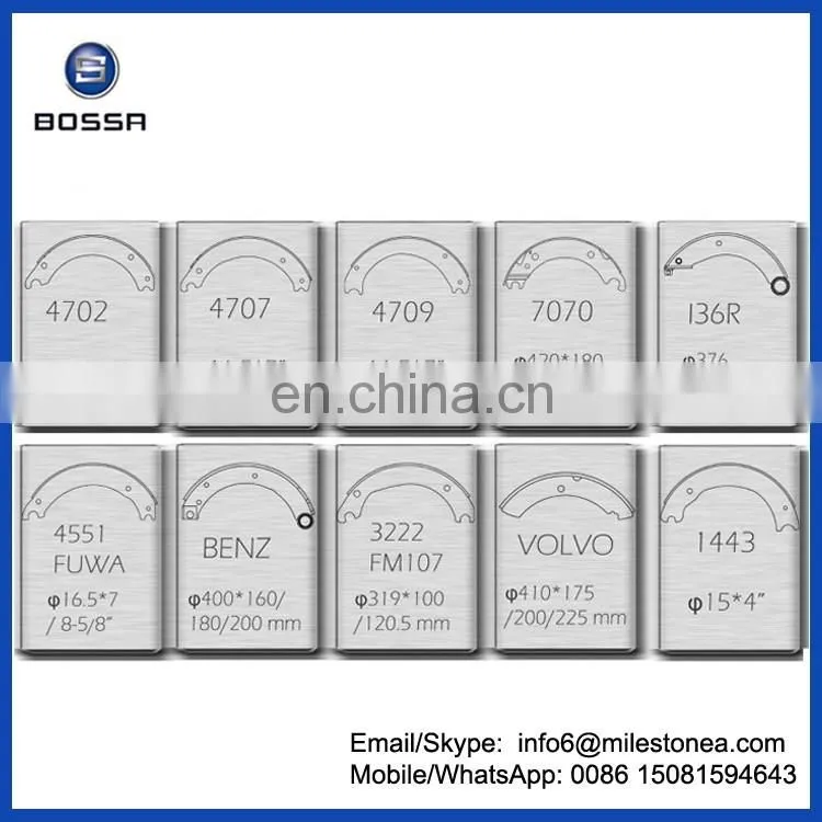 Truck trailer parts casting oil brake shoe 474311330 for japanese truck