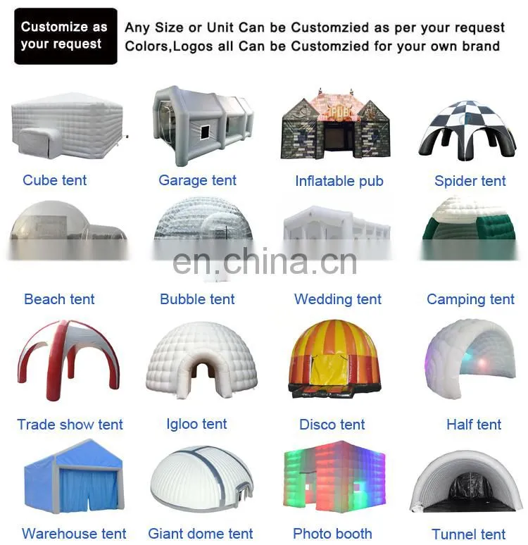 Air Zone Inflatable Clear Transparent Bubble Tent Hotel Family Outdoor Camping Dome Tents House For Sale