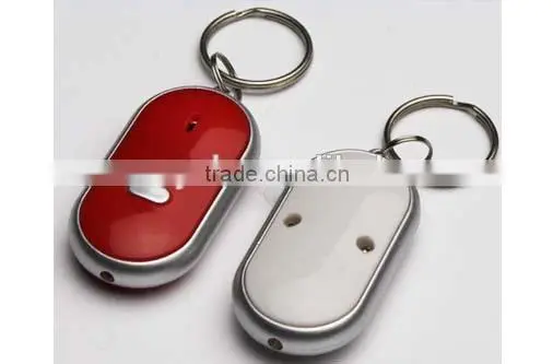 Anti-lost key finder whistle keychain with light and sound