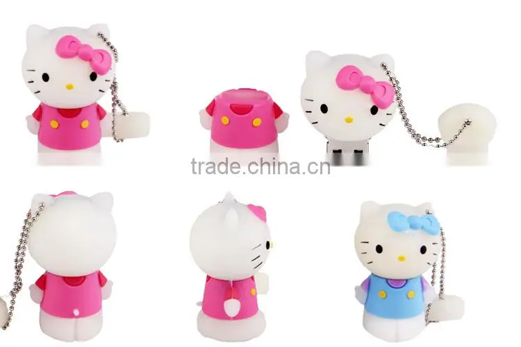Hot selling low price hello ketty cartoon usb stick wholesale free samples