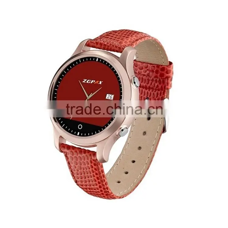 raising hand up light up open looking phone leather band women 8 interface S360 smart watch