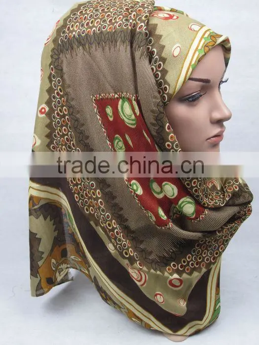 S779 Hot Sale big size Cotton Twill muslim headScarf arabic long scarf