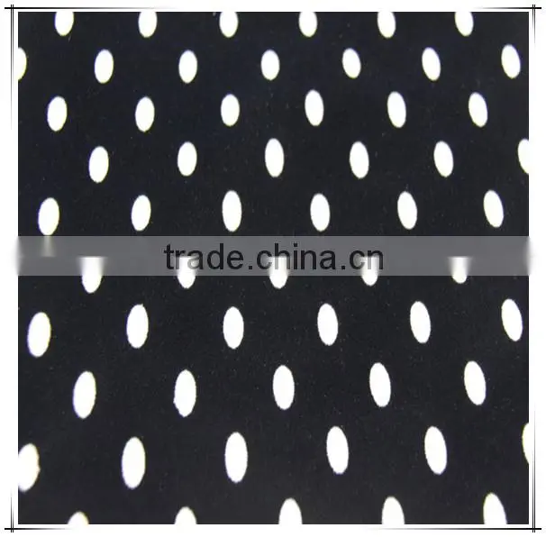 Mesh polka dot White flocking fabric for market in dubai