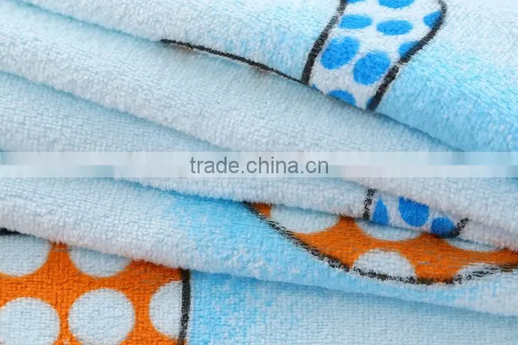 2015 new style quick dry super soft cartoon mushroom design cotton baby bath towel