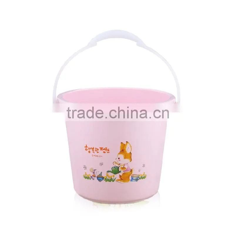High quality carton large capacity home PP plastic bucket with handle