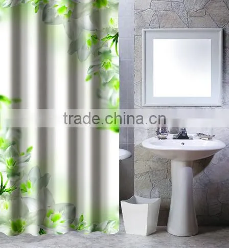beautiful printing shower curtain with matching window curtain