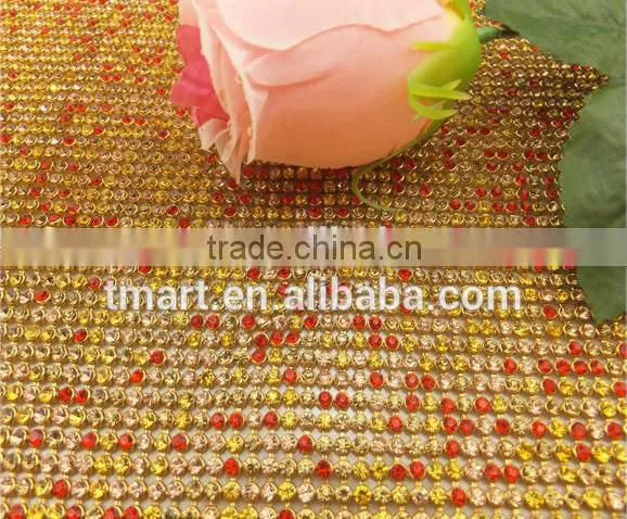 Orange Diamond Mesh Roll for Christmas Decoration