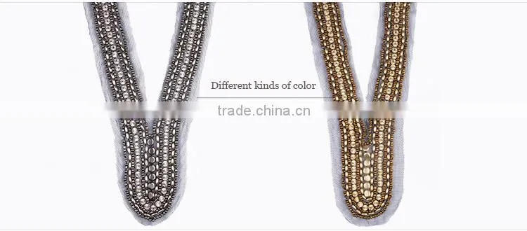 Fine Quality white shirt collar designs handmade collar bead trim
