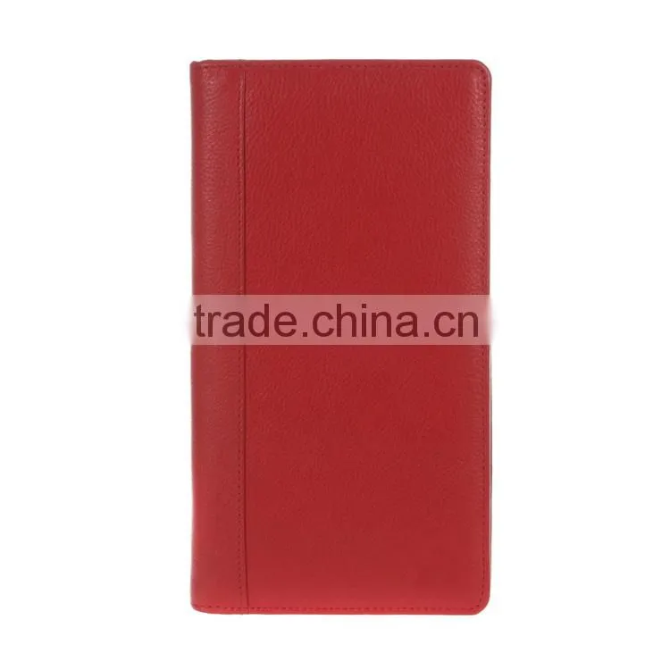 Italian leather passport holder with card slots slim travel passport holder