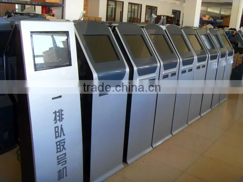17'' touchscreen queue Ticket Dispenser Kiosk with Dual Thermal Printer