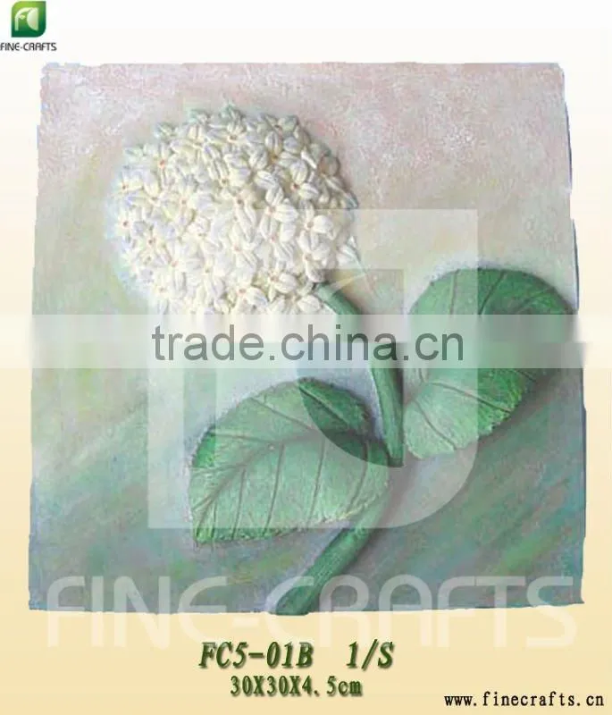 Polyresin flower art wall decoration