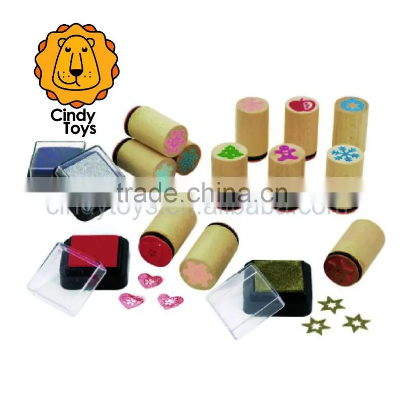 Wooden Rubber Stamps Christmas Mix 16 pcs for Christmas