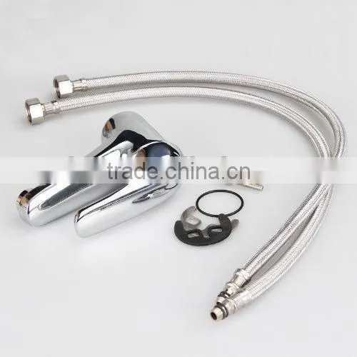 Deck Mount Single Handle Center Set Bathroom Vessel Sink Faucet