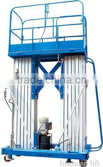 Aluminum Double Mast Hydraulic Aerial Climbing Work Platform