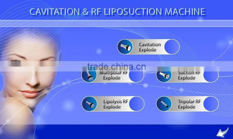 2016 wholesale beauty machine 40K cavitation multipolar RF vacuum suction system beauty salon best cavitation machine