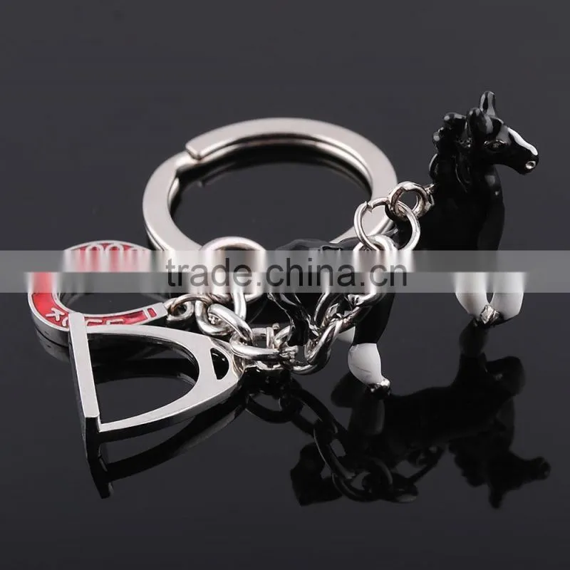 Animal key chains wholesale high quality dancing horse keychain