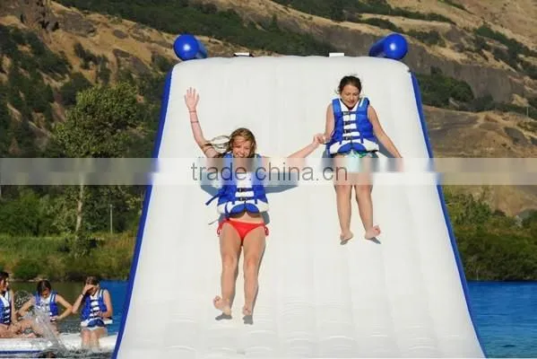 Summer hot sale lake inflatable water slides