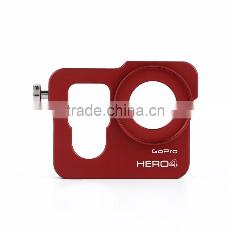 Red Metal CNC Aluminium Protective Case Shell for Hero4 HERO3+