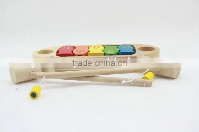 Wholesale wooden toy fishing boat for children