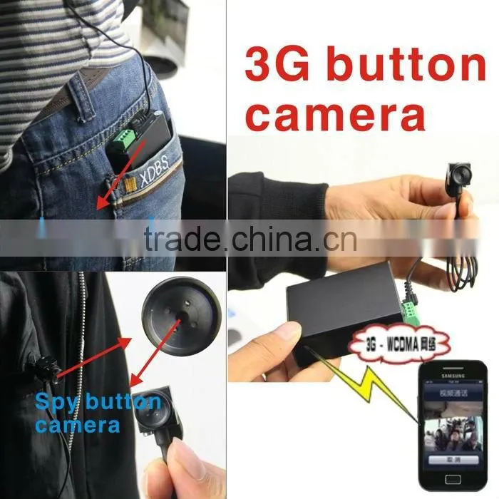 Real-time video suveillance hidden 3G button camera