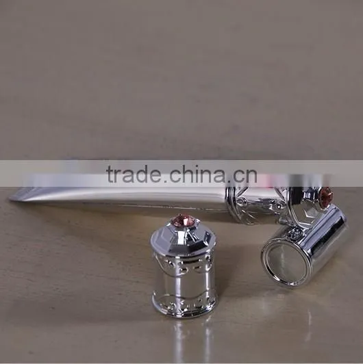 15ml Lip gloss container with three ball insert,cosmetic flexible tube packaging
